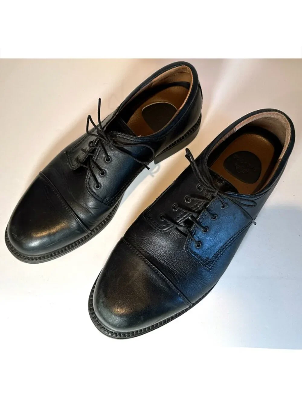 Dockers Gordon Black Leather Cap Toe Oxford Dress Shoes Men's 11M Comfort Flex